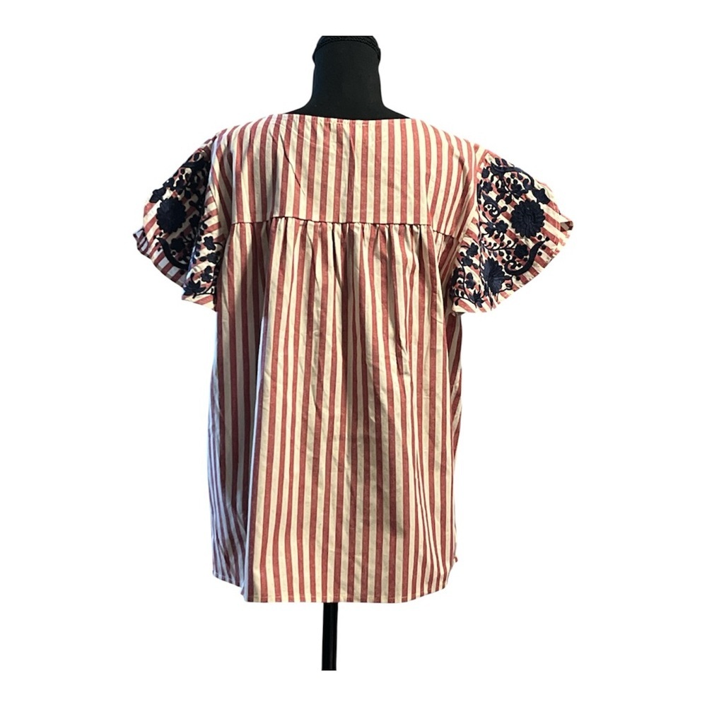 Layerz Clothing Embroidered Boho Peasant Top – Medium – Cottagecore, Bohemian - Picture 2 of 7